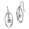 SilberDream Ohrhnger Oval mit Kugel 925 Sterling Silber Damen Ohrringe SDO6710J