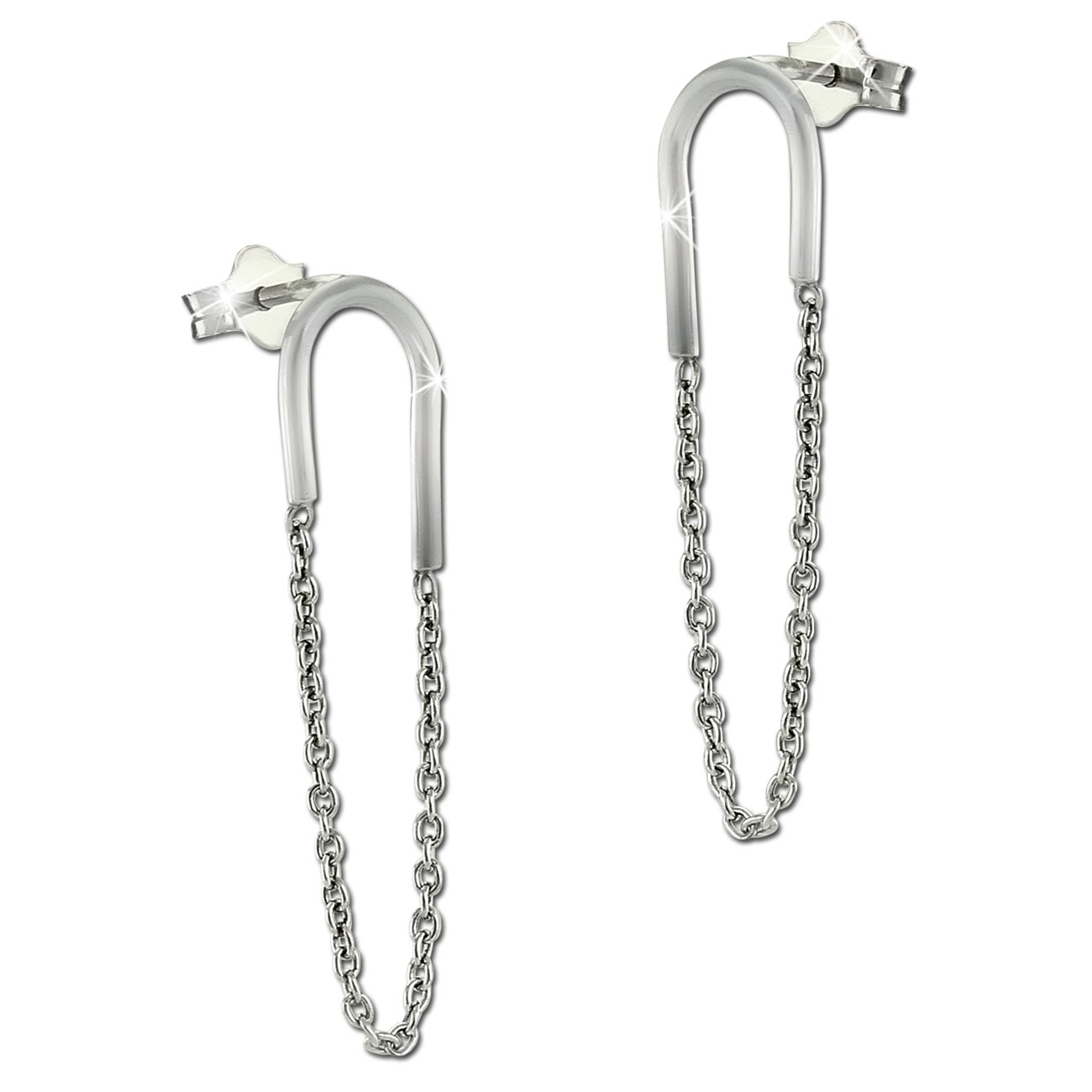 SilberDream Ohrstecker Ohrhnger Oval glnzend 925 Silber SDO6713J