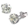 SilberDream Ohrringe Blume 6mm Zirkonia wei Silber Ohrstecker SDO736W