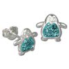 Kinder Ohrring Pinguin trkis Silber Ohrstecker Kinderschmuck TW SDO8004T