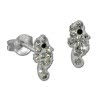 Kinder Ohrring Seepferd wei 925er Silber Kinderschmuck TW SDO8019W