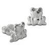 Kinder Ohrring Frosch wei Silber Ohrstecker Kinderschmuck TW SDO8022W