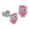 Kinder Ohrring Eule rosa Silber Ohrstecker Kinderschmuck TW SDO8101P