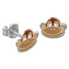 Kinder Ohrring Affe braun Silber Ohrstecker Kinderschmuck TW SDO8112N