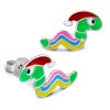 Kinder Ohrring Wurm grn Silber Ohrstecker Kinderschmuck TW SDO8117G