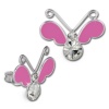 Kinder Ohrring 3D Schmetterling pink Ohrstecker 925 Kinderschmuck TW SDO8121P