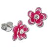 Kinder Ohrring 3D Seerose pink Ohrstecker 925 Kinderschmuck TW SDO8122P