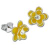 Kinder Ohrring 3D Seerose gelb Ohrstecker 925 Kinderschmuck TW SDO8122Y