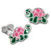 Kinder Ohrring kleine Schildkrte rosa Ohrstecker 925 Kinderschmuck TW SDO8137A