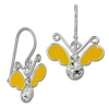Kinder Ohrring 3D Schmetterling gelb Ohrhnger 925 Kinderschmuck TW SDO8140Y
