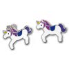 Kinder Ohrring Einhorn wei Ohrstecker 925 Kinderschmuck TW SDO8141W