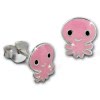 Kinder Ohrring Tintenfisch Rosa Ohrstecker 925 Kinderschmuck TW SDO8147A