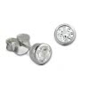 SilberDream Ohrstecker Zirkonia Rund 4mm wei 925 Silber SDO8508W