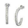 SilberDream Ohrringe Glitzer Creole wei Zirkonia 925 Silber SDO8701W