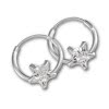 Kinder Creole Stern Zirkonia wei 925 Silber Ohrring Kinderschmuck TW SDO8704W