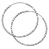 SilberDream Creole gedreht 60mm Ohrring 925 Sterling Silber SDO87126