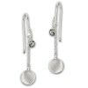 SilberDream Ohrhnger Plttchen Zirkonia wei 925 Silber Damen Ohrring SDO8812W