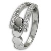 SilberDream Ring Kreise Zirkonia wei Gr.60 aus 925er Silber SDR407W60