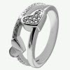 SilberDream Ring Herzen Zirkonia wei Gr.60 aus 925er Silber Damen SDR410W60