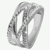 SilberDream Ring Bandring gedreht Zirkonia wei Gr.54 aus 925er Silber SDR411W54