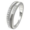 SilberDream Ring Double Zirkonia wei Gr.58 aus 925er Silber SDR416W58