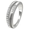 SilberDream Ring Double Zirkonia wei Gr.60 aus 925er Silber SDR416W60