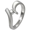 SilberDream Ring Klassik Zirkonia wei Gr.62 aus 925er Silber SDR417W62