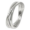 SilberDream Ring Wickeloptik Zirkonia wei Gr.56 aus 925er Silber SDR418W56