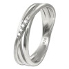 SilberDream Ring Wickeloptik Zirkonia wei Gr.60 aus 925er Silber SDR418W60