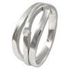 SilberDream Ring Design Zirkonia wei� Gr.58 aus 925er Silber SDR420W58