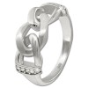 SilberDream Ring Chain Zirkonia wei Gr.58 aus 925er Silber SDR422W58
