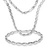 SilberDream Schmuck Set Collier & Armband oval offen 925 Silber SDS401