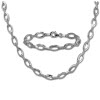 SilberDream Schmuck Set Oval Zirkonia Collier & Armband Damen 925 Silber SDS449W