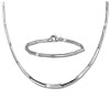 SilberDream Schmuck Set Line Collier & Armband Damen 925 Silber SDS452J