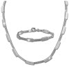 SilberDream Schmuck Set Square Zirkonia Collier & Armband Damen 925er SDS454W