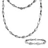 SilberDream Schmuck Set Leaves Collier & Armband Damen 925 Silber SDS4804M