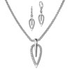 SilberDream Schmuck Set Kette und Ohrringe Blatt Zirkonia Silber SDS49023