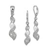 SilberDream Schmuck Set Anhnger und Ohrringe Zopf Zirkonia Silber SDS4903W
