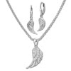 SilberDream Schmuck Set Kette und Ohrringe Flgel Zirkonia 925er SDS49253