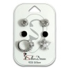 SilberDream Ohrringe 3er Set Knoten, Rund, Creole Blume 925er Silber SDS602WS