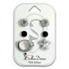 SilberDream Ohrringe 3er Set Knoten, Rund, Creole Blume 925er Silber SDS602WS