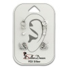 SilberDream Ohrstecker 3er Set Ring, Zirkonia, Schwan 925er Ohrring SDS606WJ