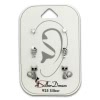 SilberDream Ohrstecker 3er Set Zirkonia, Fischgrte, Katze 925 Ohrring SDS625WS