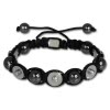 Shamballa Armband original Sterlinx mit 5 Edelstahl Kugel-Fassungen SHA51