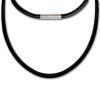 SilberDream Leder Kette 60cm schwarz 3mm Bajonett fr Charms SML1060