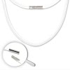 SilberDream Leder Kette 60cm wei 3mm Bajonett fr Charms SML1160