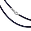 SilberDream Leder Kette 45cm blau 2mm fr Charms SML7245