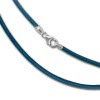 SilberDream Leder Kette 70cm trkis 2mm fr Charms SML7570