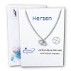 SilberPost Geschenkkarte Herzen mit Herzkette Zirkonia wei 925 Silber SPK0019W